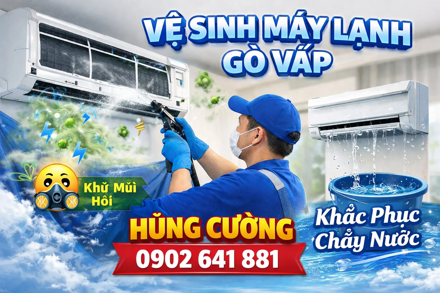 Vệ sinh máy lạnh Gò Vấp chuyên nghiệp