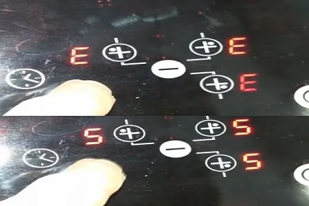 Màn hình bếp từ hiển thị mã lỗi E5 khi nhiệt độ vượt ngưỡng