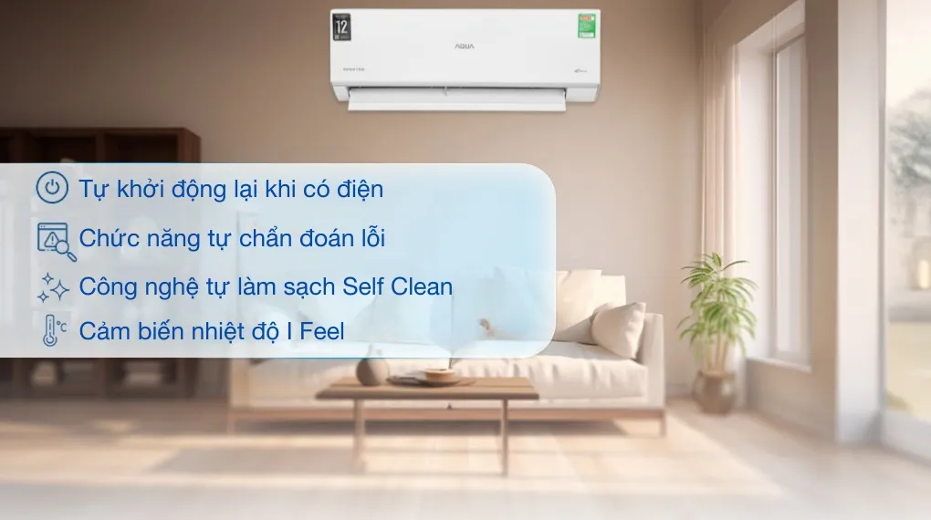 Công nghệ Self-Clean giúp hạn chế bụi bẩn bám vào cánh tản nhiệt