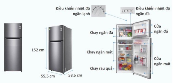 Kích Thước Tủ Lạnh 2 Cánh 500 Lít: Hướng Dẫn Chọn Mua Chi Tiết Cho Gia Đình Việt