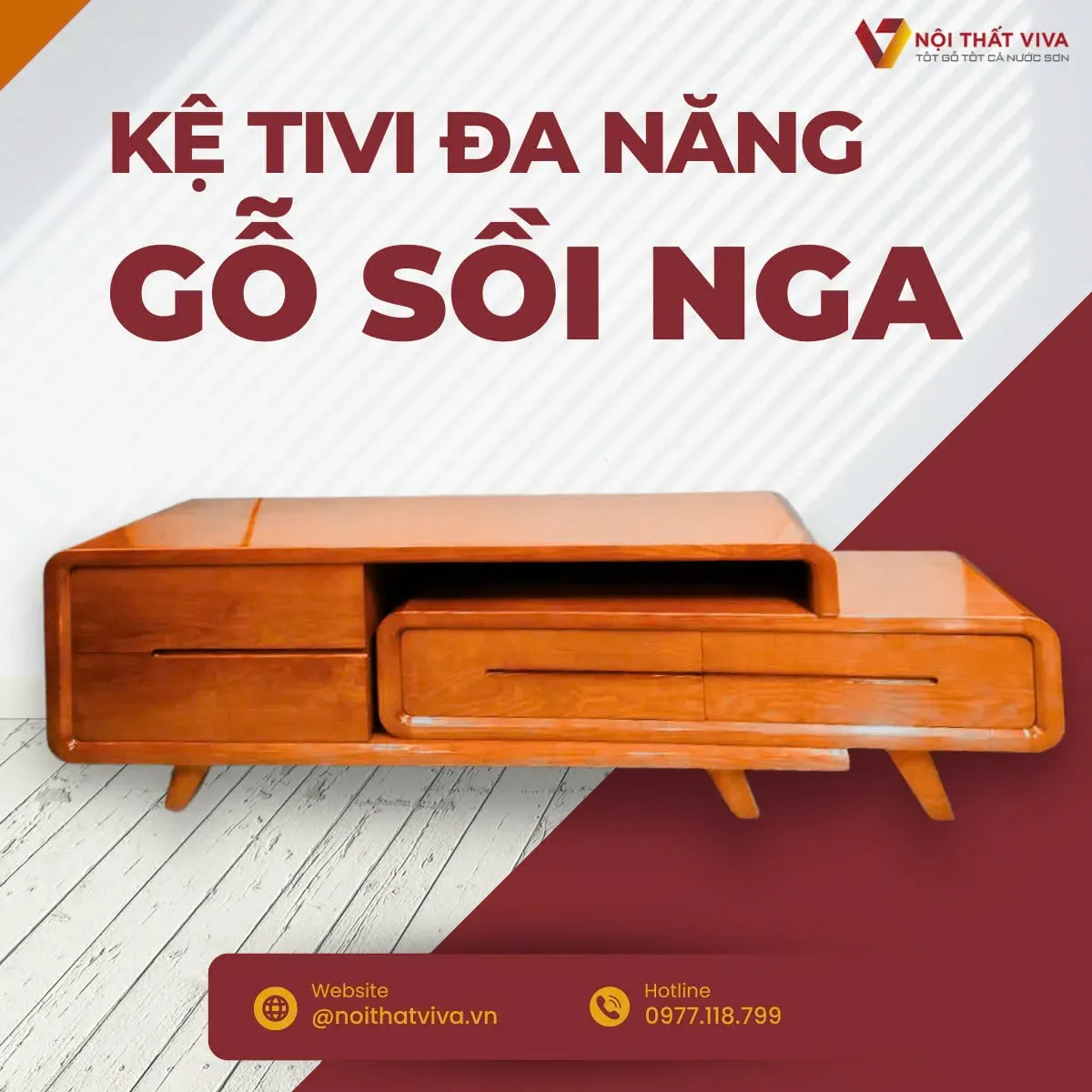 Kệ Tivi Gỗ Tự Nhiên