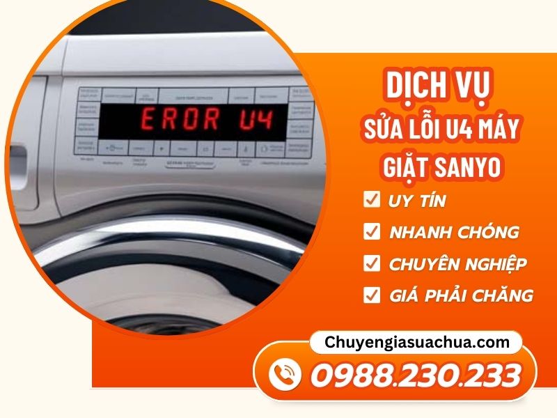 Khắc Phục Lỗi U4 Máy Giặt Sanyo: Hướng Dẫn Chi Tiết Từ Chuyên Gia