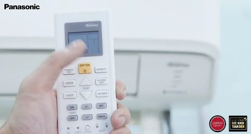 Cách mở khóa remote máy lạnh Panasonic inverter bằng 2 nút nhiệt độ