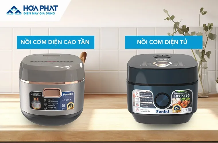 Nồi cơm điện tử Funiki với màn hình LED hiển thị thời gian nấu