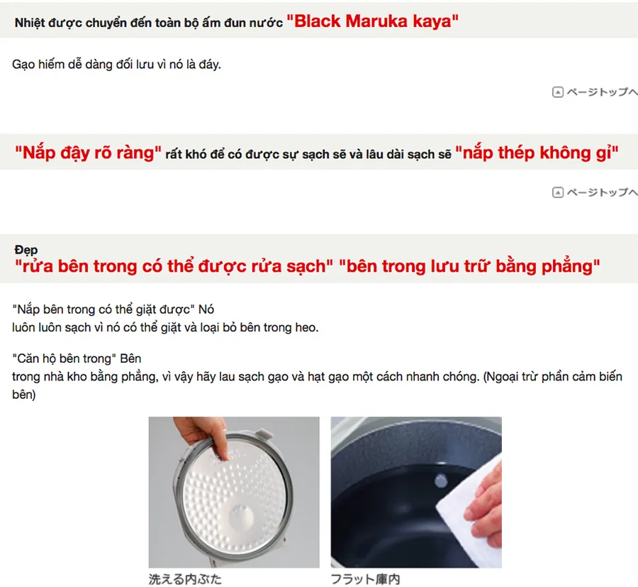 Chi tiết nồi cơm Zojirushi 1 lít