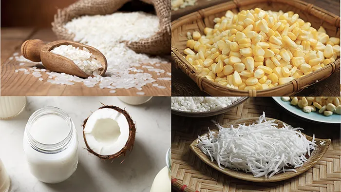 Nguyên liệu nấu xôi ngô ngọt bạn cần chuẩn bị