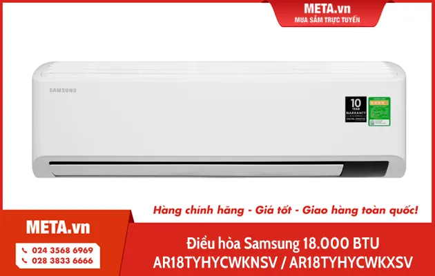 Điều hòa 1 chiều Samsung Inverter 18.000 BTU AR18TYHYCWKNSV