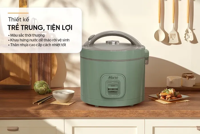 Nồi cơm điện 1.2 lít phù hợp với sinh viên ở trọ