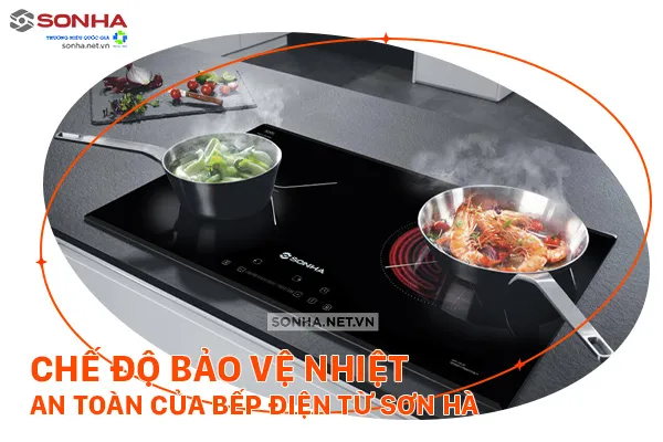 Đảm bảo an toàn tuyệt đối khi sử dụng bếp điện từ đôi Sơn Hà SHK-8121