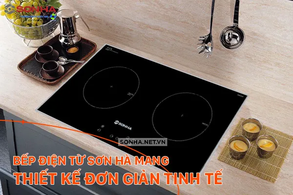 Thiết kế sang trọng của bếp điện từ đôi Sơn Hà SHK-8121