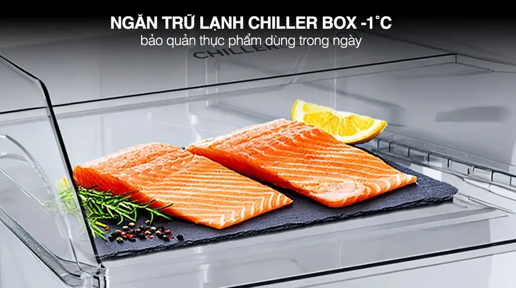 Ngăn Chiller Box trên tủ lạnh Aqua