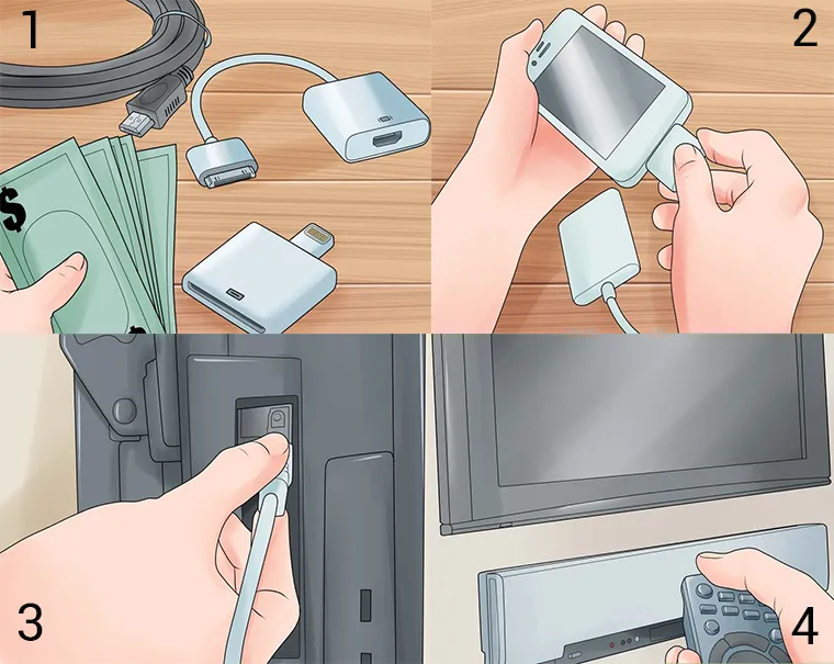 Kết nối iPhone với tivi bằng cáp HDMI