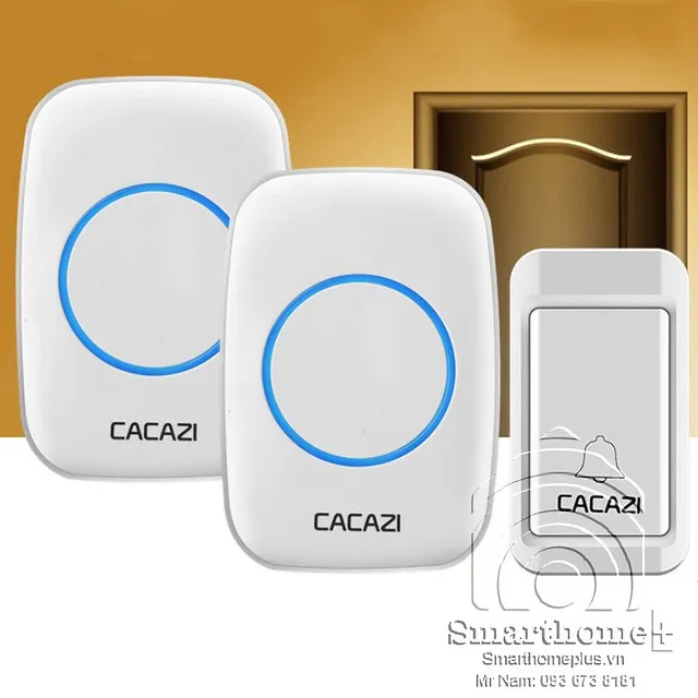 Chuông cửa không dây Cacazi SHP-CA2 với hai loa báo động
