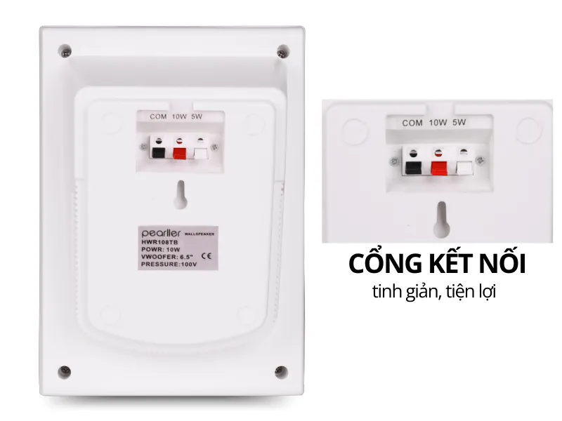 Mặt sau loa thiết kế cổng kết nối tinh giản, người không chuyên dễ dàng sử dụng