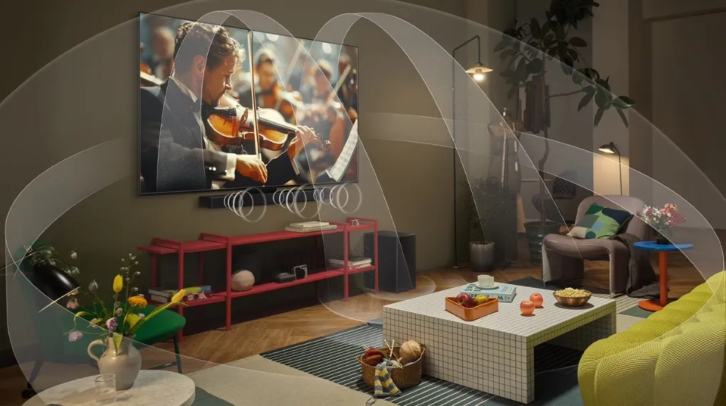 Smart Tivi OLED evo LG AI 4K 55 inch OLED55C5PSA trang bị loa 40W kết hợp Dolby Atmos, lọc thoại rõ nét, giả lập âm thanh vòm sống động với AI Sound Pro