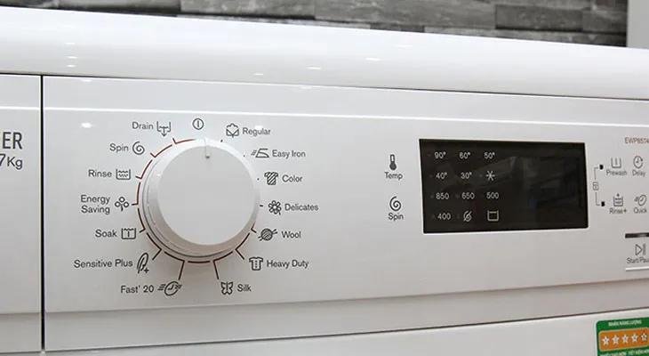 Các ký hiệu chế độ giặt trên máy giặt Electrolux