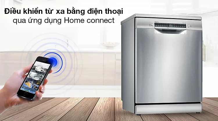 Điều khiển máy rửa bát Bosch Serie 4 qua Home Connect