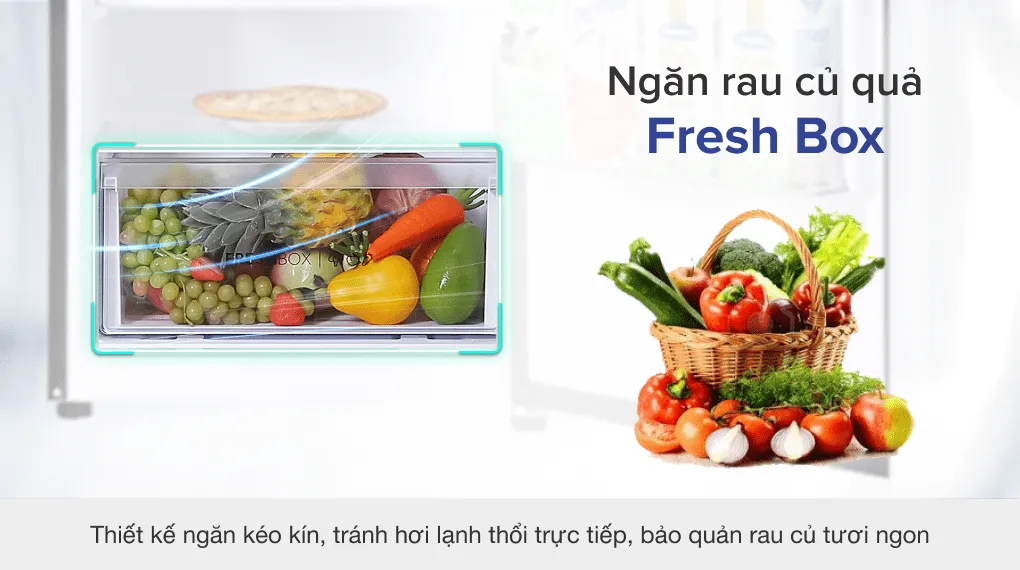 Ngăn rau củ Fresh Box trên tủ lạnh Aqua