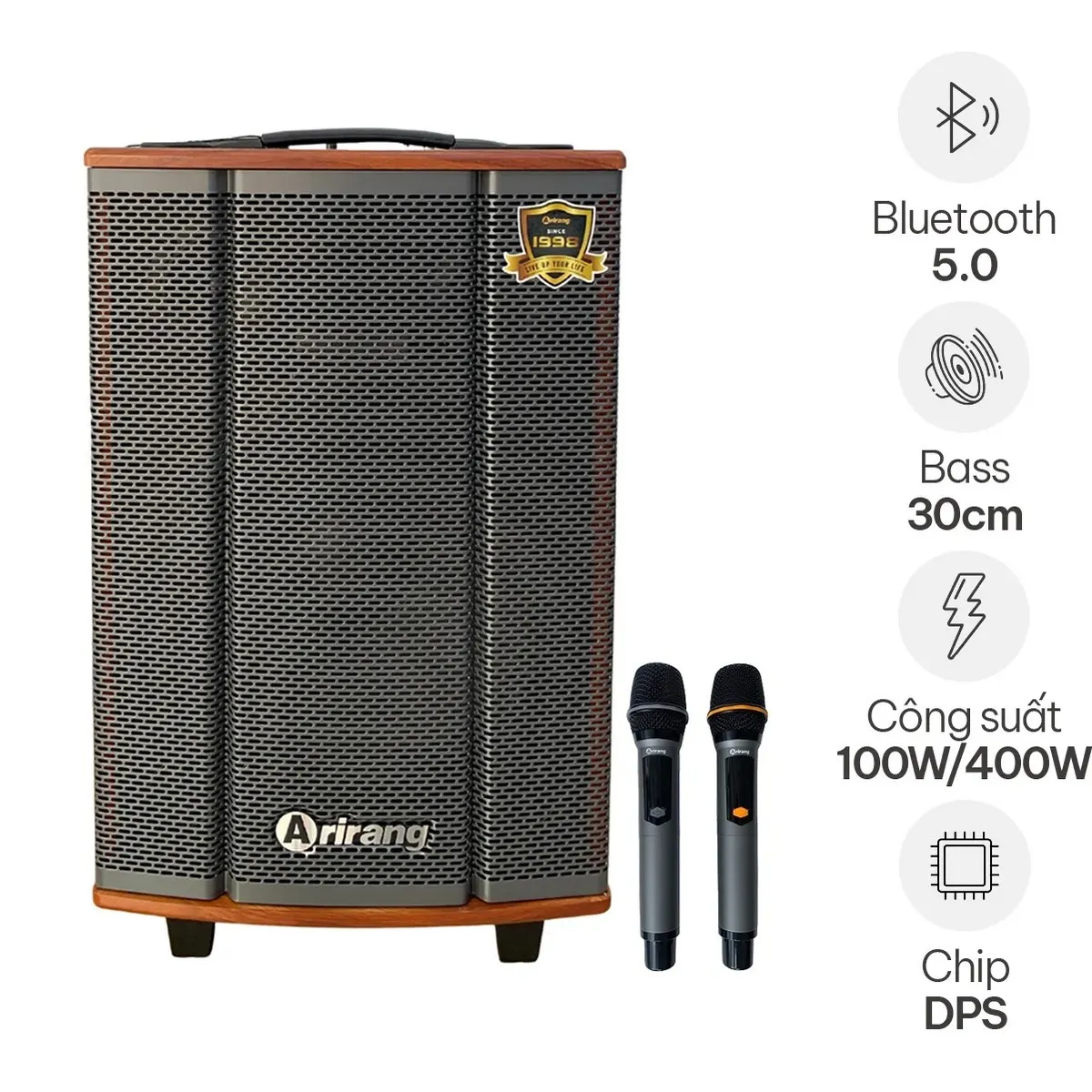 Loa Kéo Arirang MKS2.5 (Bass 30cm, 100W, Kèm 2 micro) - Hình 1