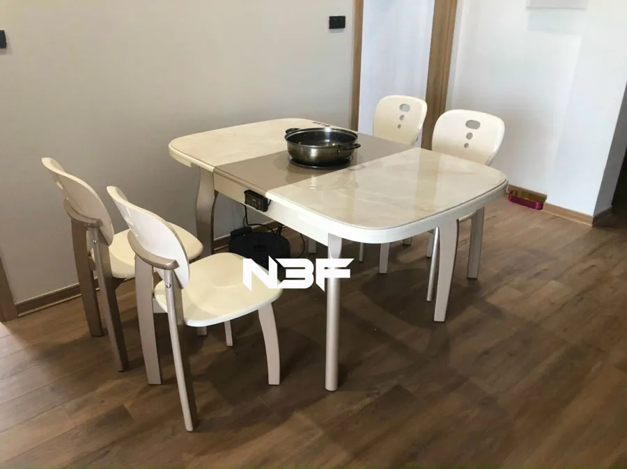 Bàn ăn thông minh tích hợp bếp từ âm hiện đại