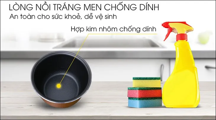 Người dùng nên tránh nấu các món ăn có chứa thực phẩm giàu kiềm hoặc axit để tránh ảnh hưởng đến lòng nồi cơm điện Kangaroo 1.2 lít KG822 đỏ