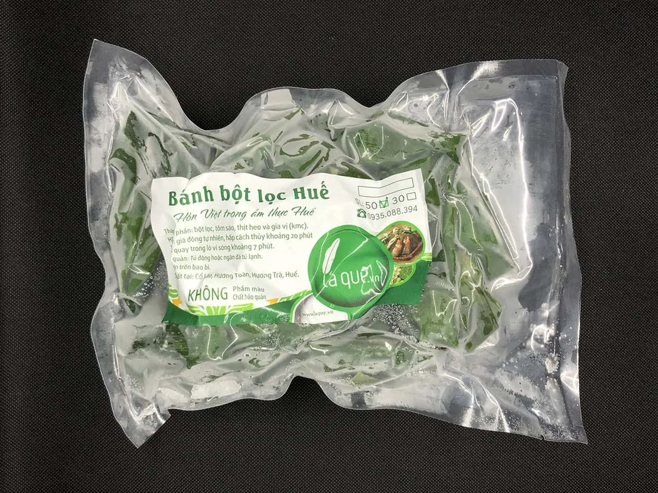 Bánh bột lọc đóng túi hút chân không