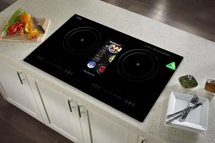 Bếp từ đôi âm BlueStone ICB-6825 5000W với thiết kế hiện đại, sang trọng