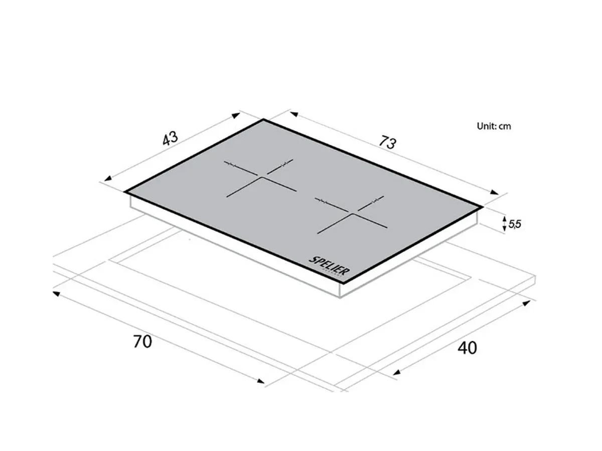 Hệ thống điều khiển Slider Control cảm ứng điện cực trên bếp từ Spelier 728I Plus