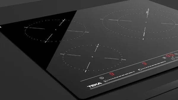 Bếp từ Teka IB 6315 có tới 3 vùng nấu và 9 mức công suất nhiệt độc lập cho từng vùng nấu.