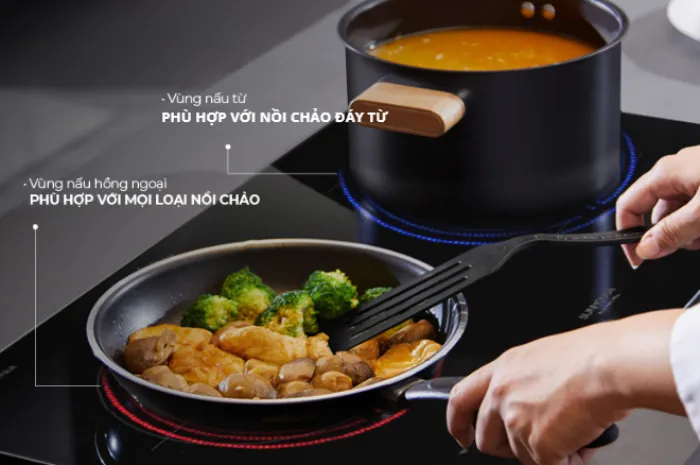 Bếp từ và bếp điện quang cần dụng cụ tương thích để hoạt động