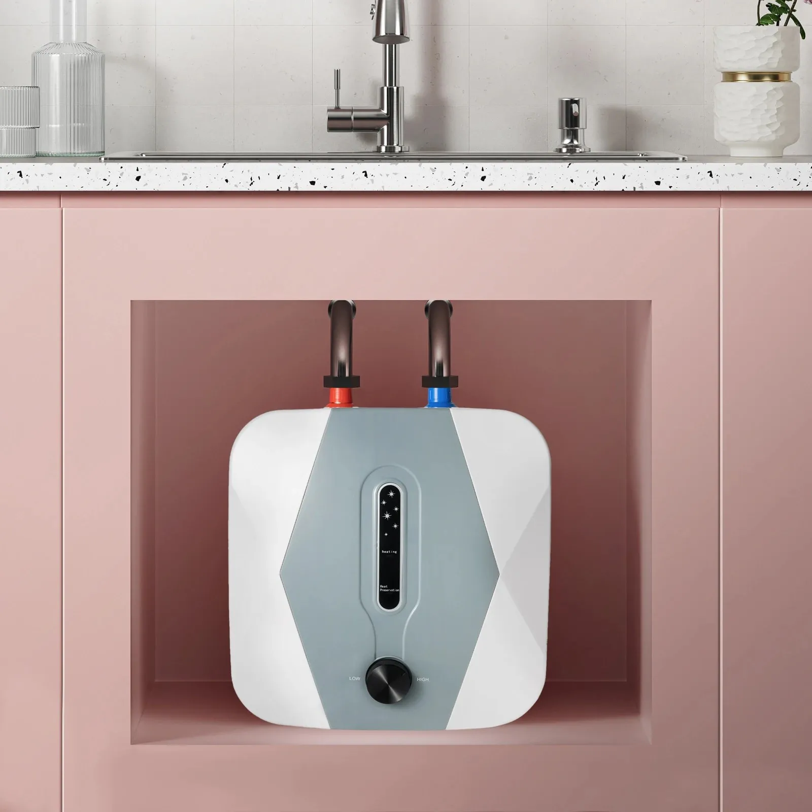 Sơ đồ nguyên lý hoạt động của bình nóng lạnh gián tiếp nhỏ