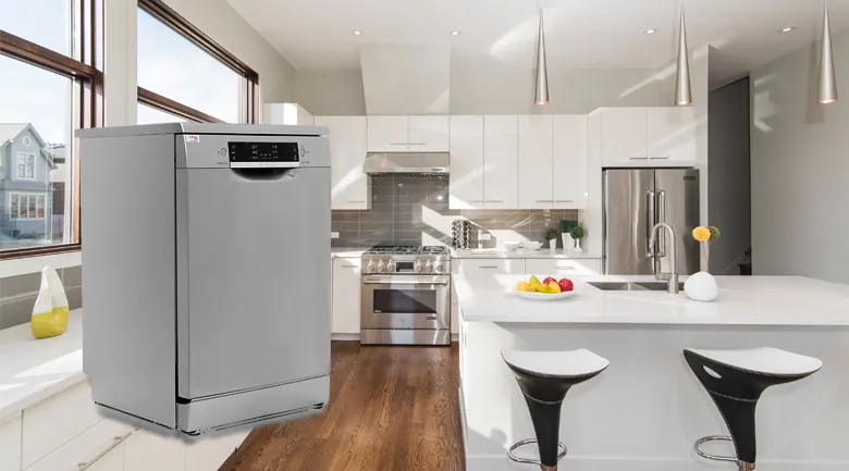 Thiết kế linh hoạt của máy rửa chén bosch sms46mi05e phù hợp với mọi không gian bếp hiện đại