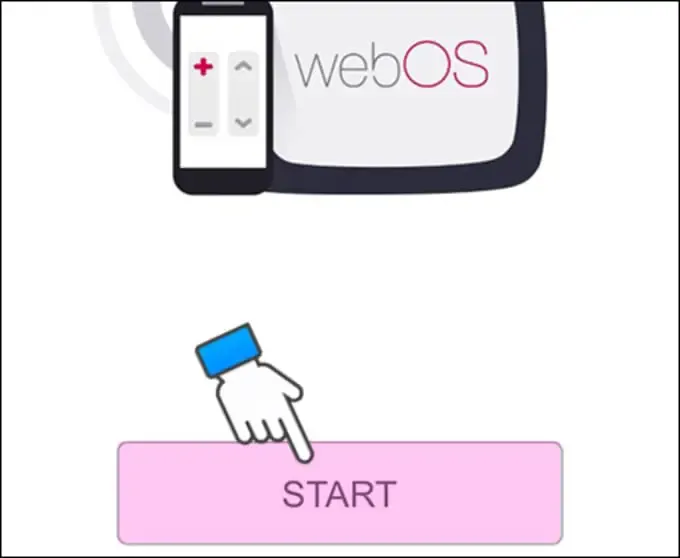 Khởi động quá trình tìm kiếm tivi LG trên ứng dụng LG TV Plus