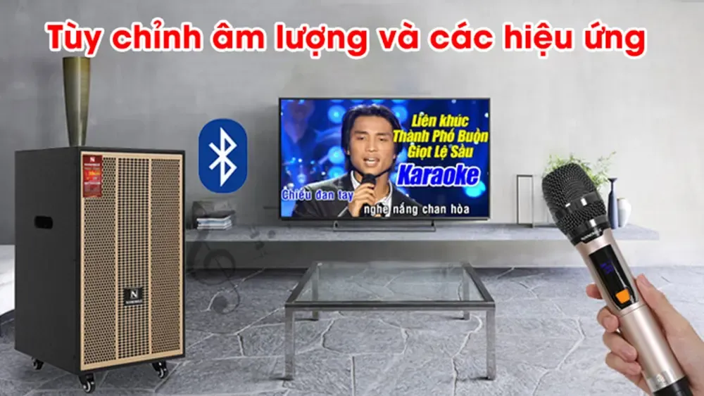 Điều chỉnh âm lượng và các cài đặt trên loa kéo