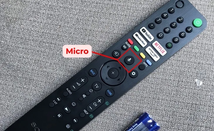 Remote tivi Sony có hỗ trợ micro