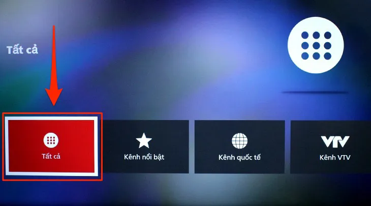 Nhấn chọn Tất cả