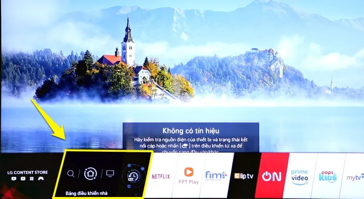 Chọn Bảng điều khiển nhà