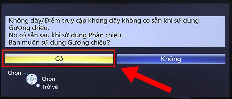 Chọn Có