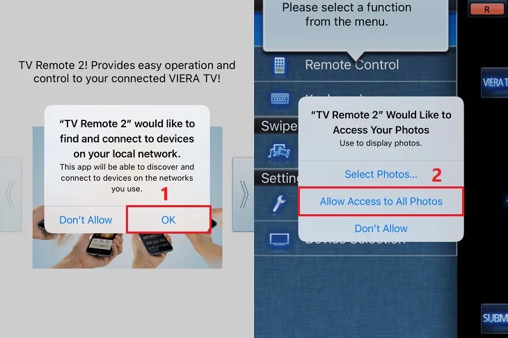 Bạn mở ứng dụng > chọn OK. Sau đó Cho phép truy cập tất cả ảnh