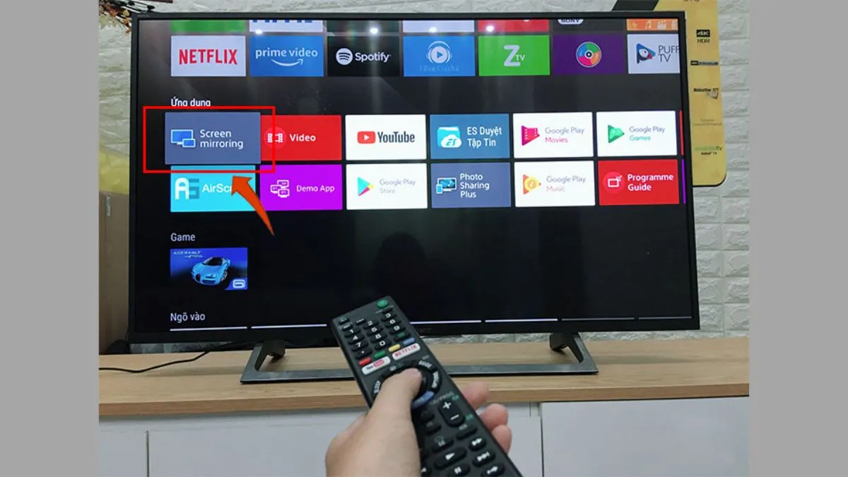 Tính năng Screen Mirroring tích hợp sẵn trên các dòng tivi thông minh hiện nay