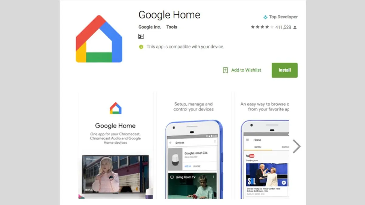 Ứng dụng Google Home hỗ trợ đắc lực trong việc phản chiếu màn hình điện thoại