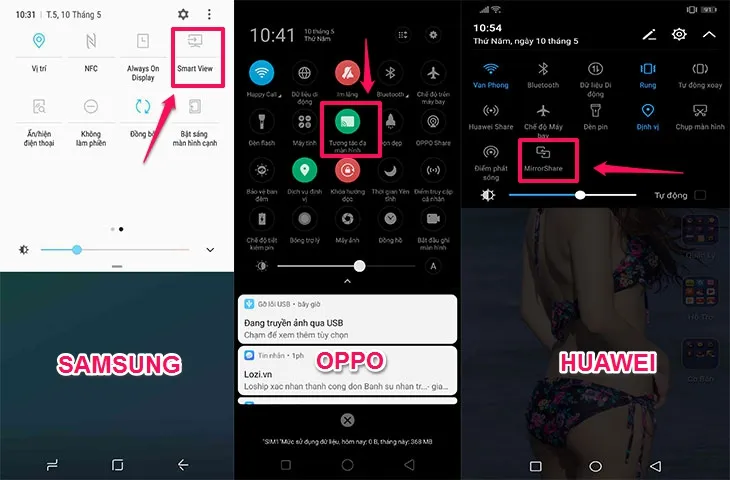 Kích hoạt tính năng phản chiếu màn hình trên các dòng điện thoại Android