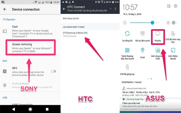 Chọn đúng tên tivi TCL trong danh sách thiết bị hiển thị trên điện thoại