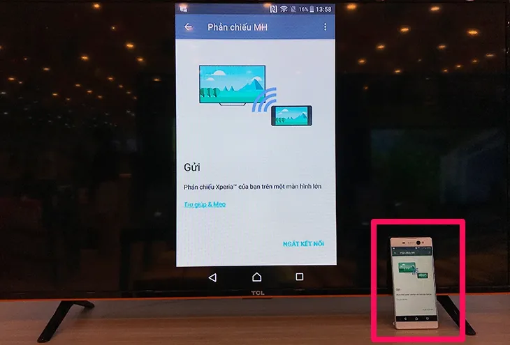 Kết nối thành công giúp bạn thưởng thức mọi nội dung điện thoại trên tivi