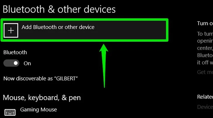 Thêm thiết bị Bluetooth hoặc khác