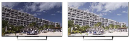 Kết quả trước và sau khi chỉnh độ sáng tivi sony thông qua cài đặt Brightness - Gamma