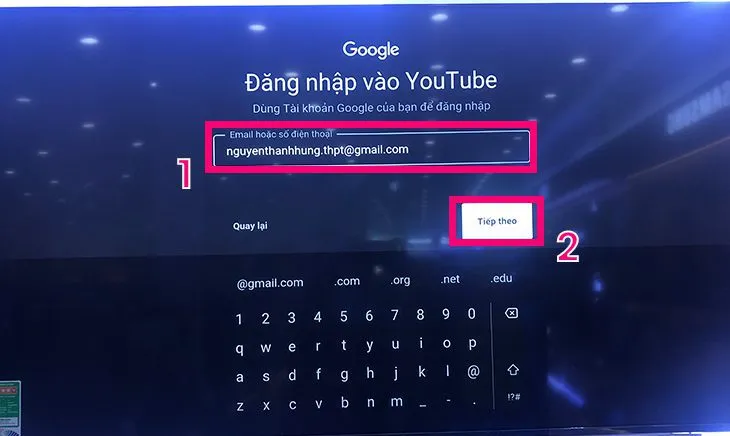 Nhập địa chỉ email hoặc số điện thoại