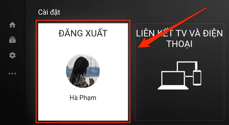 Chọn ĐĂNG XUẤT