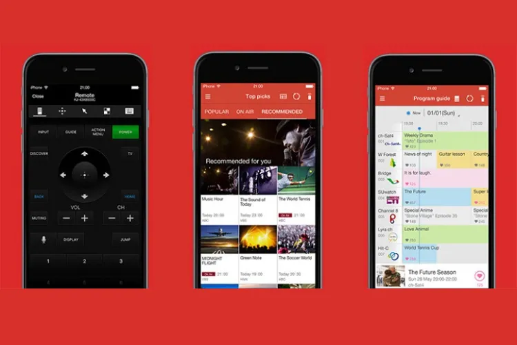 Giao diện ứng dụng Video & TV SideView trên iPhone