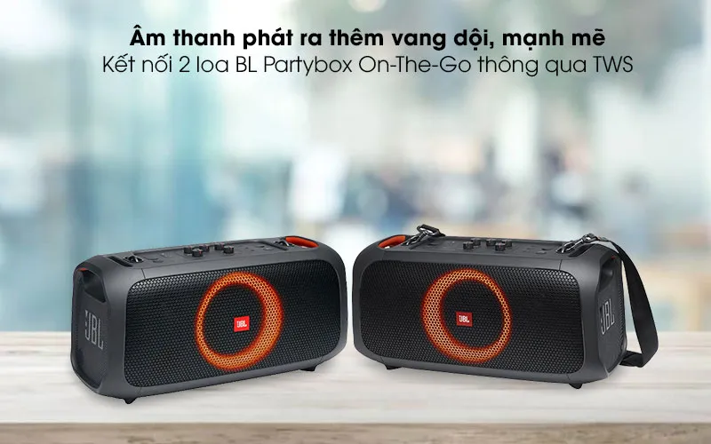 Bạn có thể kết nối 2 loa JBL Partybox On-The-Go với nhau qua TWS